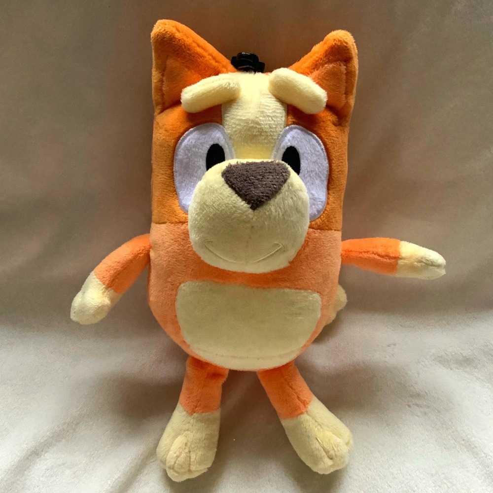 Bingo Zipper Plush Pouch Clip On 8" Bluey TV Show Stuffed Animal Storage Pocket‎